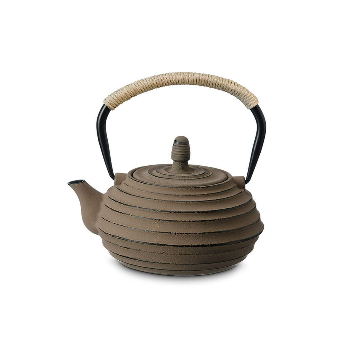 Théière d'inspiration Japonaise en Fonte marron - Filtre amovible - ASA