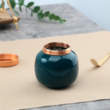 boite à thé en céramique bleu foncée