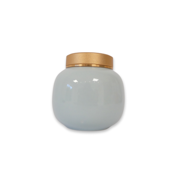 boite à thé en céramique bleu ciel