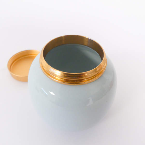 boite à thé en céramique bleu ciel