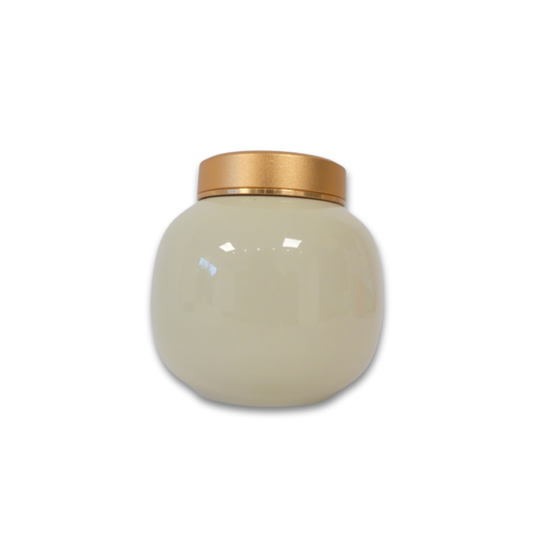 petite boite à thé en céramique beige