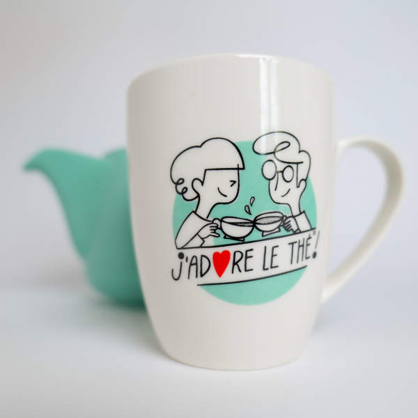 Mug de thé en porcelaine