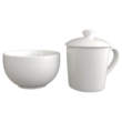 Set dégustation thé en porcelaine blanche