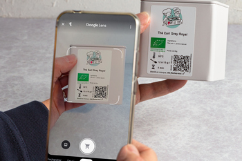 Commande de thé par QR Ccode sur l'étiquette repositionnable